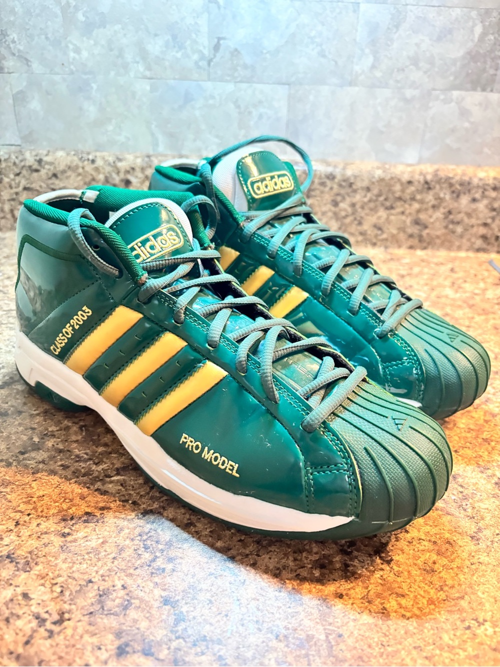 adidas Pro Model Men's Green & Yellow Basketball Sneakers